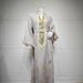Elegant Jalabiya Dress With Belt – Modest Muslim Long Sleeve Maxi Dress For Banquets & Home Wear – Flowing Abaya With Lantern Sleeves_ecoleips.com
