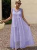 Spring And Summer Plus-size Simple And Elegant Embroidered Wedding Guest Dress Set_ecoleips.com