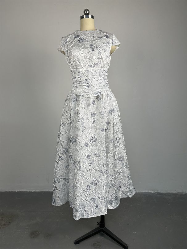 2026 Floral Print A-Line Midi Dress - Elegant Tie-Waist Summer Dress_ecoleips.com