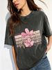 No Rain No Flowers Floral Graphic Washed Oversized T Shirt Women Crew Neck Short Sleeve Loose Vintage Casual Street Tee_ecoleips.com