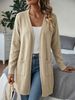Loose Pocket Knit Cardi, Skin-friendly Long Sleeve Coat_ecoleips.com