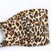 Women Leopard Print 2 Piece Bikini Set Strapless Bandeau Ring Cutout Front High Cut Cheeky Bathing Suit Summer Beach Swimwear_ecoleips.com