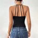 Voya Women's Fashion Street Style Hanging Neck T-shirt 2026 Spring/summer New Style Sexy Backless Slimming Short Top_ecoleips.com