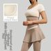 Women's High Waist Yoga Set Faux Two Piece Nude Feel Sports Fitness Running Hip Lifting Fitness Outfit_ecoleips.com