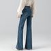 Xinge Elastic Pear Shaped Body Slimming Pants For Women Spring New High Waist Double Breasted Micro Pull Jeans_ecoleips.com