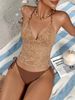 Women's Clothing Bohemian Vacation Bikini Set Strapless Backless Two Piece Swimsuit With Special Fabric_ecoleips.com