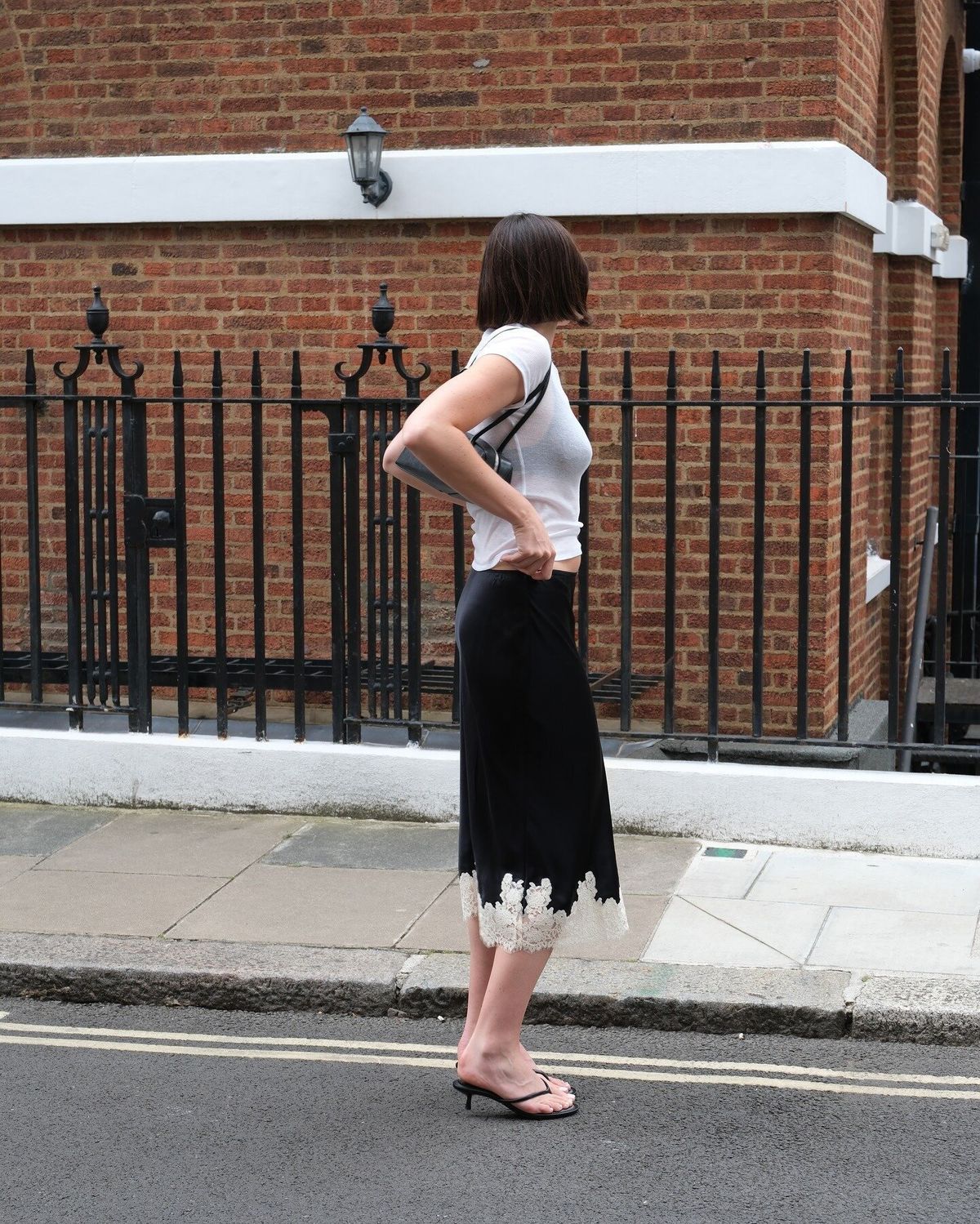 Women's Elegant Lace Panel Satin Midi Skirt – Casual Office Flowy Spring Skirt 2026_ecoleips.com