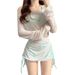 Women's Three Piece Swimsuit Set Halter Neck Star Print Slimming Straps Beach Vacation Hot Springs_ecoleips.com