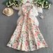 High Grade Printed Temperament Sleeveless Dress For Women 2025 Summer New Style Waist Slimming Fluffy Long Skirt_ecoleips.com