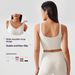 U Shaped Backless Sports Bra For Women, High Intensity Fitness Running Anti Shock Yoga Bra With Supportive Breast Pads, Vest AG001_ecoleips.com