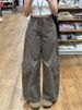 Women's Utility Cargo Pants – Military Green Oversized Wide-Leg Trousers With Multi-Pockets (Regular/Tall Length)_ecoleips.com