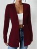 Women's Long Sleeve V Neck One Button Solid Color Suit Jacket European American Fashion Temperament_ecoleips.com