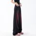 American Spring Summer New Graffiti Washed Jeans For Women Retro Design Straight Wide-Leg Long Pants_ecoleips.com