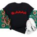 Wholesale Fashion Cross-Border Merry Christmas Tree Santa Claus Casual Simple Letter White Short-Sleeve Women's T-Shirt_ecoleips.com