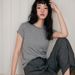 Summer Tencel Wool Short-sleeved T-shirt Women's Round Neck Design Sense Slim-fitting One-sleeved 2025 New Solid Color Comfortable Top_ecoleips.com