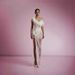 Women's Clothing New Tube Top Fluttering Ostrich Feather Fishbone Pleated Slit White Lace Sexy Evening Dress_ecoleips.com