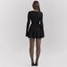 French-style Women's Clothing 2025 Autumn New Fashion Beaded Round-neck Pleated Slim-fit Waist-cinching Back-zip Dress_ecoleips.com