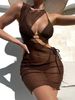 Women's Sexy Three Piece Two Piece Swimsuit Bikini Wire-Free Vacation Style Regular Thickness Nylon Polyester for All Seasons_ecoleips.com