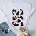 European And American Cross-border Foreign Trade Clothing Cute Cartoon Cat Round-neck Printed Women's Short-sleeve_ecoleips.com