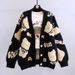 Cozy Bear Knit Cardigan For Women - Oversized Long Sleeve Hooded Sweater, Soft Loose Fit Casual Open Front Coat, Korean Style Fall & Winter Wear_ecoleips.com