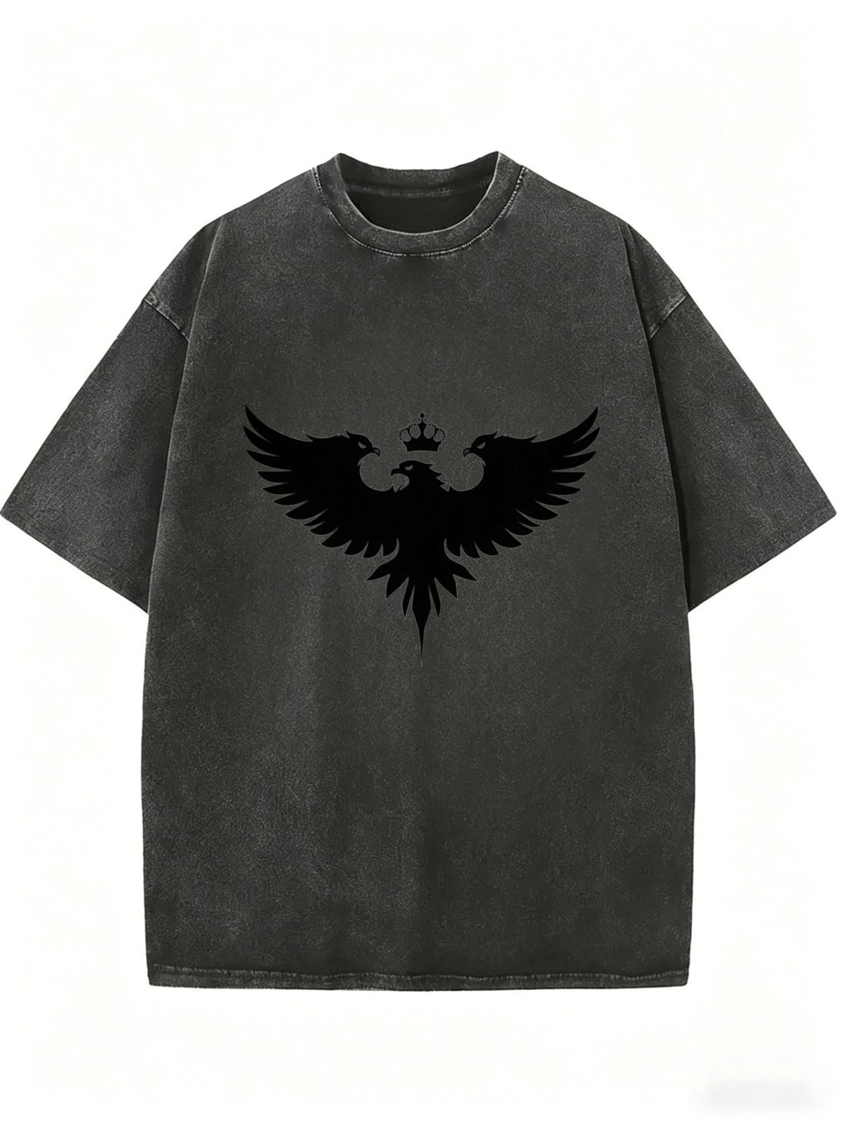 Vintage Wash Oversized Tee For Women, Comfortable Short Sleeve T-Shirt For Casual Summer Styling_ecoleips.com