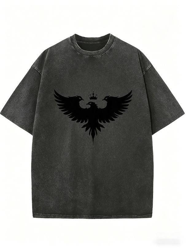Vintage Wash Oversized Tee For Women, Comfortable Short Sleeve T-Shirt For Casual Summer Styling_ecoleips.com