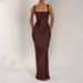 KAIKUO Cross-Border European And American Y2K Hot Girl Strap Bodycon Dress Women's Clothing 2025 Autumn/Winter_ecoleips.com