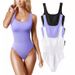 Women's Low Neck Sleeveless Vest Tights_ecoleips.com