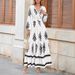 2025 Autumn Bohemian Floral Long Sleeve V-Neck Flowy Elegant Beach Dress For Women_ecoleips.com