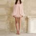 Fashionable Ladies Elegant O Neck Cape Party Dress Women Spring Solid Slim Bodycon Pleated Dress Summer Casual Boho Mini Dresses_ecoleips.com
