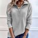 Aria Basics Aria Basics 202 European And American Cross-Border Women's Fashion Autumn Winter New Zipper Pullover Long Sleeve Knitted_ecoleips.com