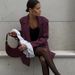 K New Temperament Striped Suit Jacket With Women's Design Sense, Lace Flared Sleeves, Loose Casual Small Suit_ecoleips.com