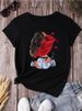 European And American Cross-border Foreign Trade Wholesale Fashion Urban Girl Round-neck Plus-size Short-sleeve T-shirt_ecoleips.com