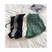 Women's Ice Silk Ribbed Shorts Korean Style Loose Fit Tight Waist Wide Leg Elastic Sports Pants Slimming Hot Summer_ecoleips.com