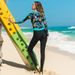 Aria Basics Sharkbat European American One-piece Diving Suit, Long-sleeved, Sun-protective, Quick-drying, Slim-fit Swimsuit For_ecoleips.com
