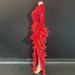 Scarlet Flame Elegance Dress - Deep V-Neck Crystal Evening Gown For Brides & Celebrations_ecoleips.com