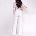 Women's Stylish Jumpsuit With V-Neck & Lace Detail - Elegant One-Piece Romper For Casual & Evening Wear_ecoleips.com
