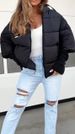 Women's Casual Hooded Down Jacket Short Cotton Thick Winter Coat With Two Straps Large Eyelets_ecoleips.com