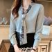 Women's Chiffon Blouse Long Sleeve Fashionable And Elegant Shirt Early Autumn Top New Style_ecoleips.com