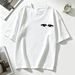 Women's Oversized T-Shirt Cute Peeking Alien Graphic Casual Loose Short Sleeve Streetwear Top_ecoleips.com