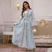 ng2510292 AB460 2025 New Embroidered High-End Fashionable Waist-Cinching Long Dress Set Jalabia For Wedding_ecoleips.com