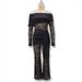 Women's Clothing Jumpsuit Long Pants Summer Sheer Lace Jumpsuit - Sexy High-Waisted Bodysuit With Long Sleeves, Edgy Streetwear Essential_ecoleips.com