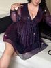Elegant Plus Size V-Neck Evening Dress Long Sleeve Formal Gown For Women, Stylish And Flattering Fit, Available In 0XL-5XL_ecoleips.com