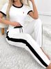 Women's Printed Short-Sleeve Top & Drawstring Pants Set - Stylish Summer Loungewear-11_ecoleips.com
