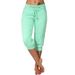 Women's Summer Cropped Pants Loose Fit Beaded Slimming Mid-Length Sporty Casual Style Fashion Export Capris_ecoleips.com