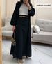 Muslim Knitwear"Modest Two-Piece Set – V-Neck Long Sleeve Top With Flowy Midi Skirt (XS-XXXL)"_ecoleips.com