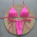 2026 European American Style Solid Color Two Piece Bikini Set with Heart Shaped Metallic Straps Regular Fit Vacation Sexy Polyester Nylon_ecoleips.com