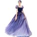 Elegant Starry Purple Princess Dress French Style Evening Gown for Banquets And Annual Meetings Women's Toast Dress 2026 New Style_ecoleips.com