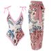 Women's Clothing One Piece Swimsuit For Women Tight Slimming Retro Strappy Bikini Set With Chiffon Long Skirt_ecoleips.com