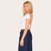 Women's Slim Fit Short Sleeve Top American Retro Style Flat Neck Sexy New Summer Fashion Cross Border Foreign Trade_ecoleips.com